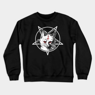 Dark Goth Satanic Cat Crewneck Sweatshirt